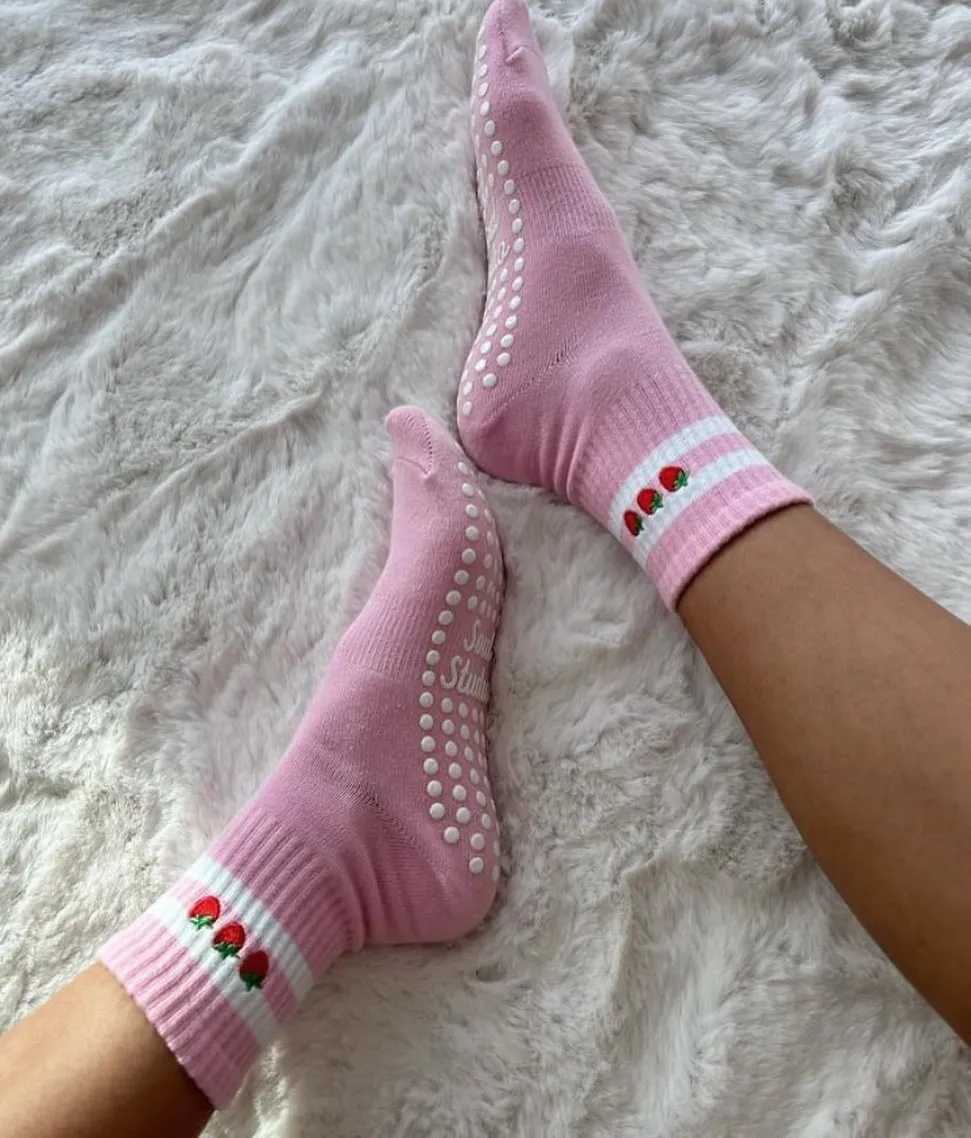Chaussettes de sport professionnelles personnalisées pour femme, antidérapantes, à rayures, pour Pilates, Yoga, Danse, Ballet, Reforme